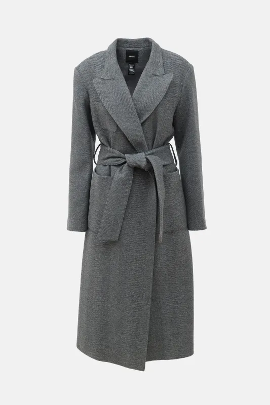 Patterned Belted Coat made by Smythe