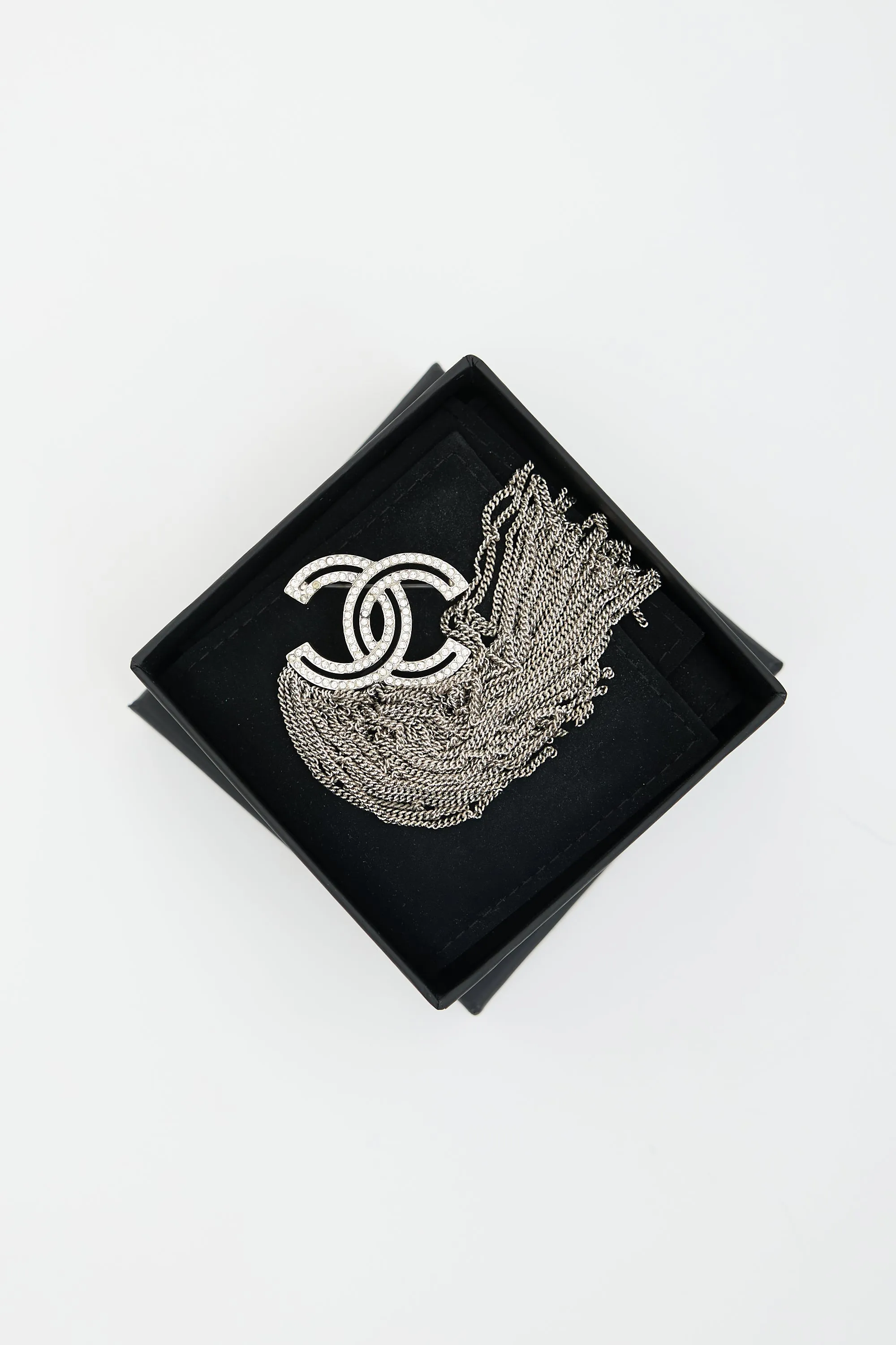 Crystal Chain CC Brooch sold by VSP Consignment product image thumbnail 4