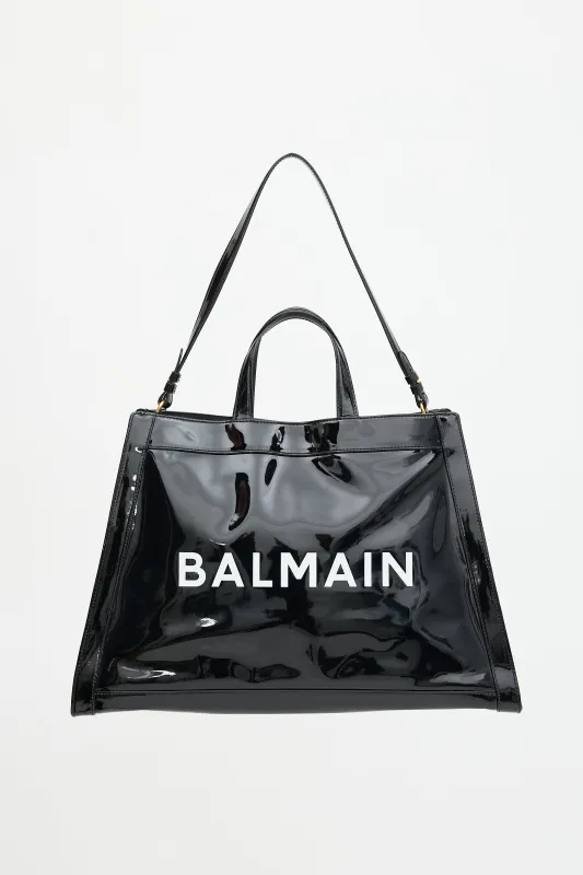 Patent Logo Tote Bag made by Balmain