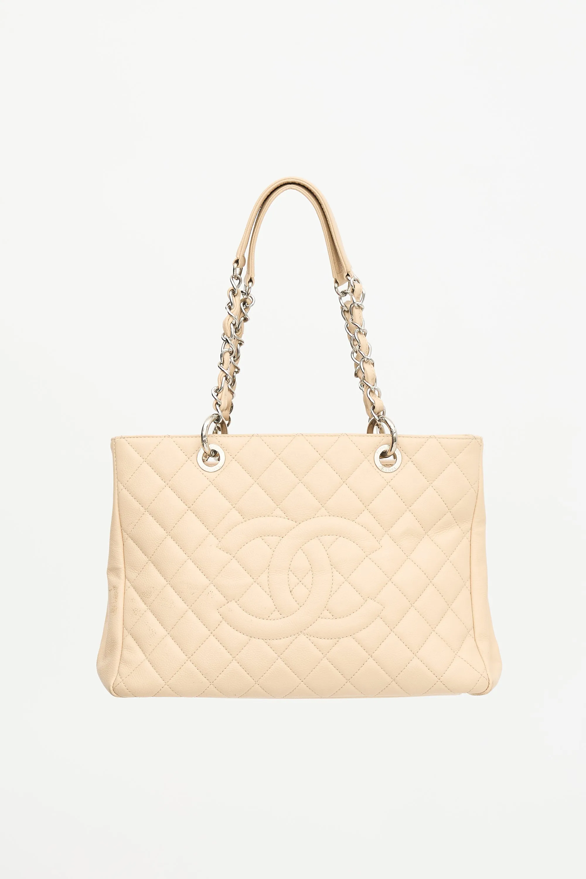 Quilted Leather Grand Shopping Tote Bag sold by VSP Consignment