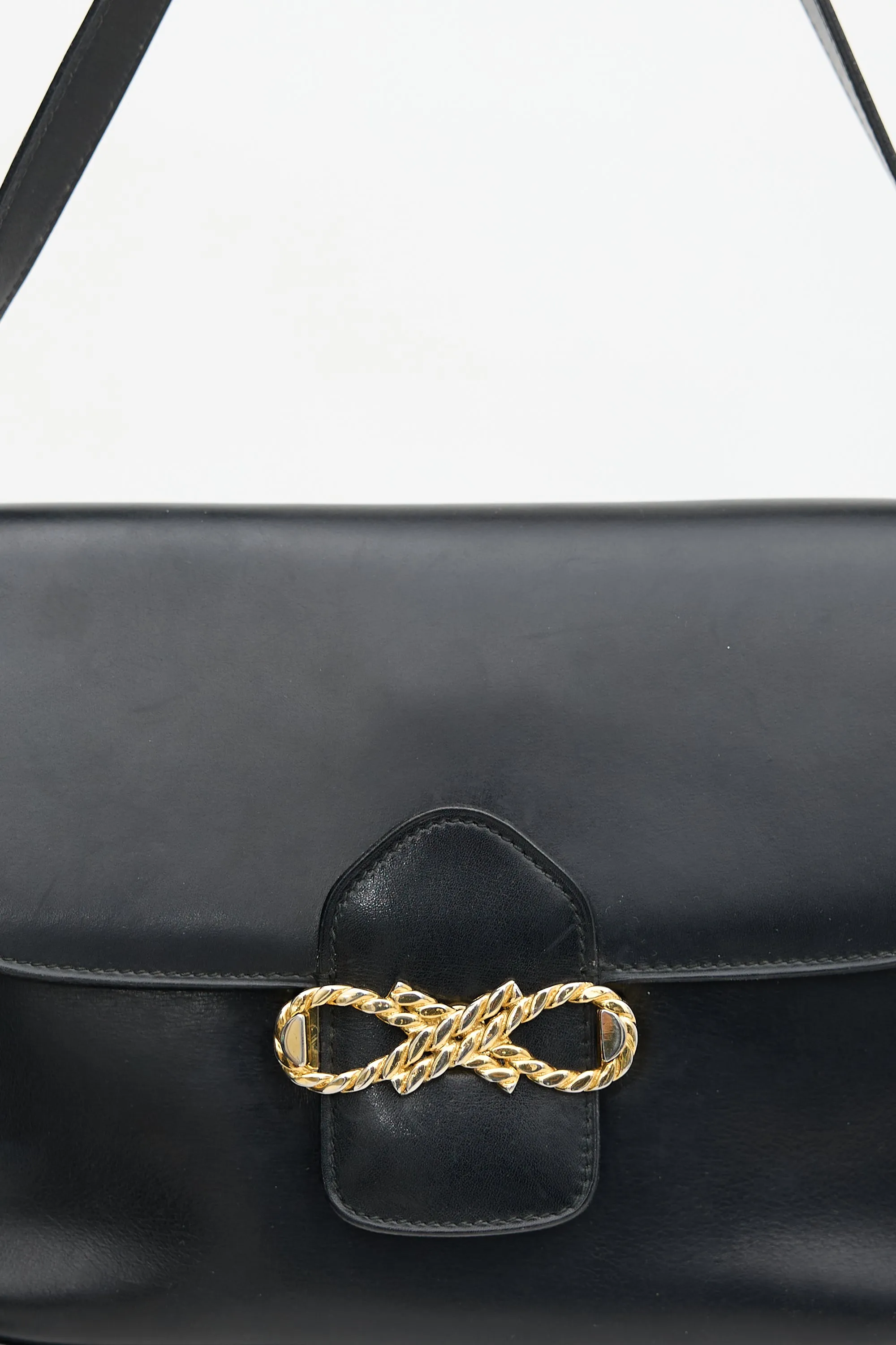 Vintage Leather Box Bag sold by VSP Consignment product image thumbnail 3
