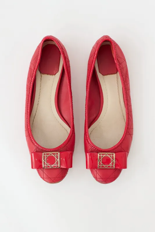 Leather Cannage Ballet Flat made by Dior