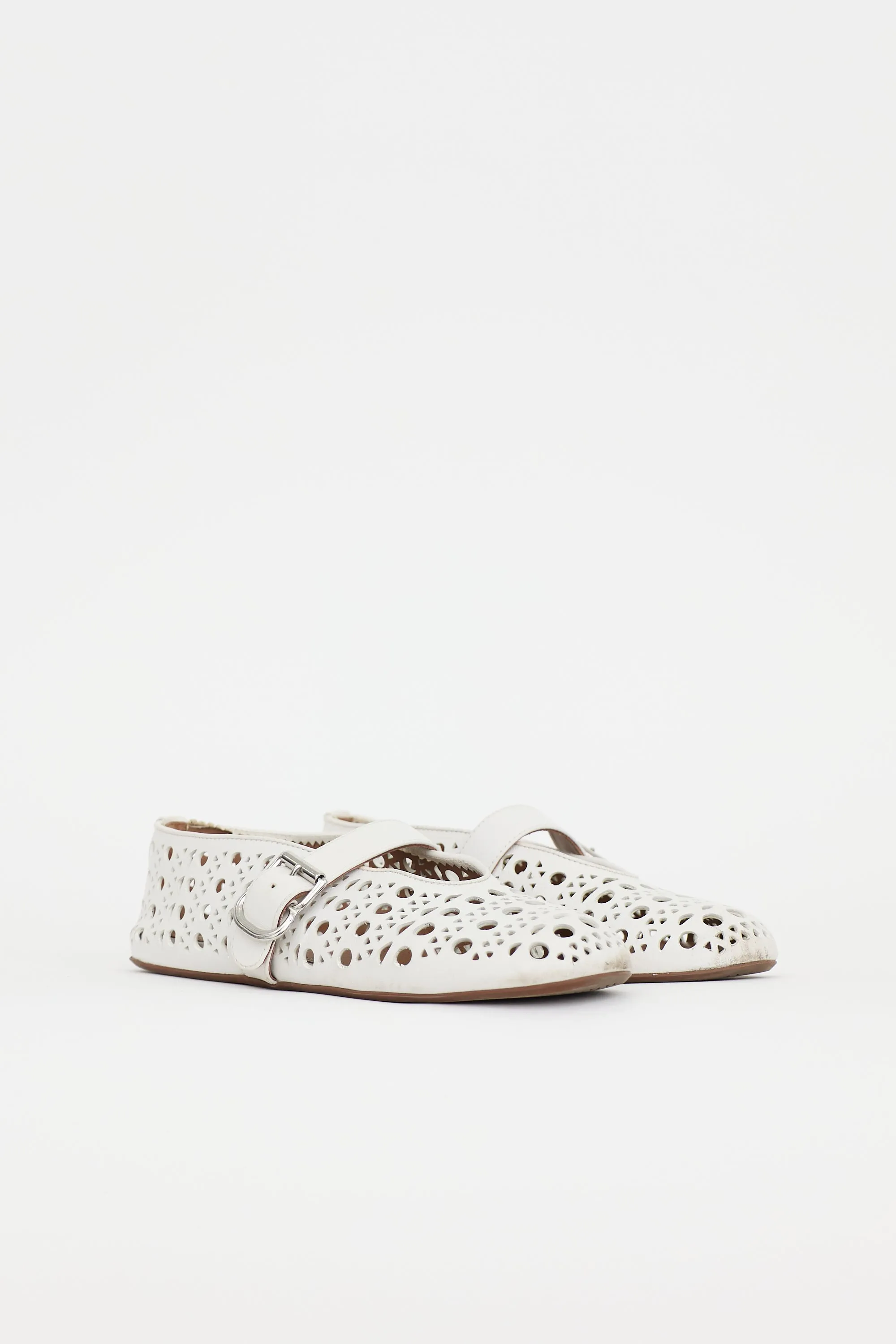 Leather Perforated Flat sold by VSP Consignment product image thumbnail 3