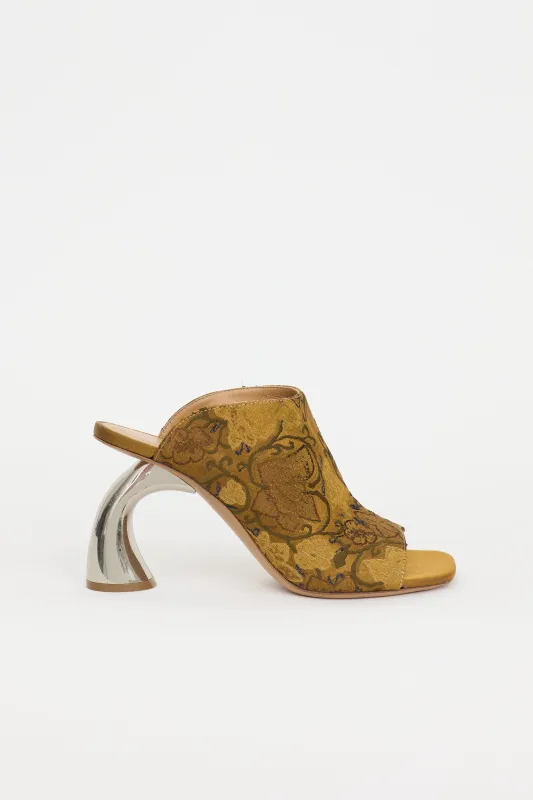 Jacquard Curved Mule made by Dries Van Noten