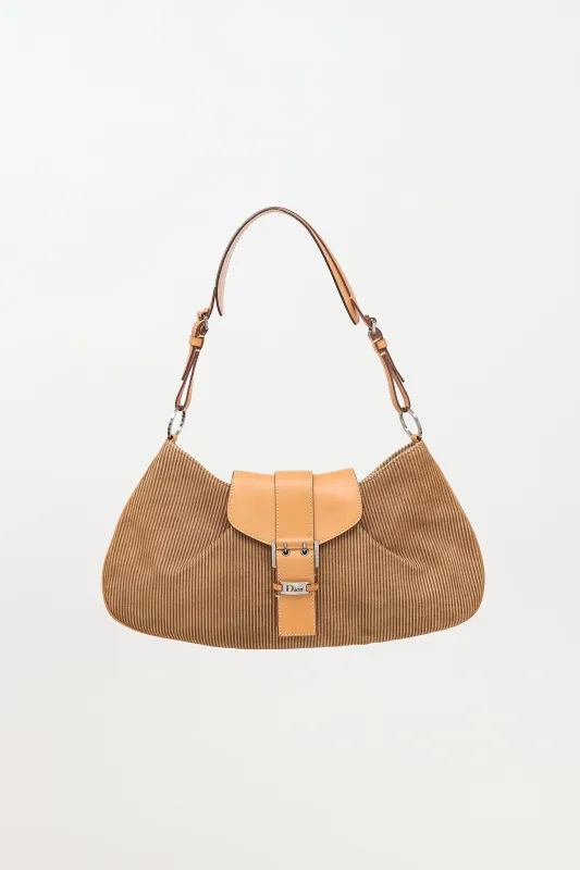 2002 Corduroy Buckled Shoulder Bag made by Dior