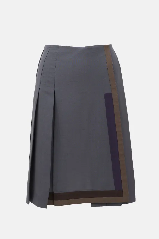 SS 2005 Mohair Pleated Skirt made by Prada