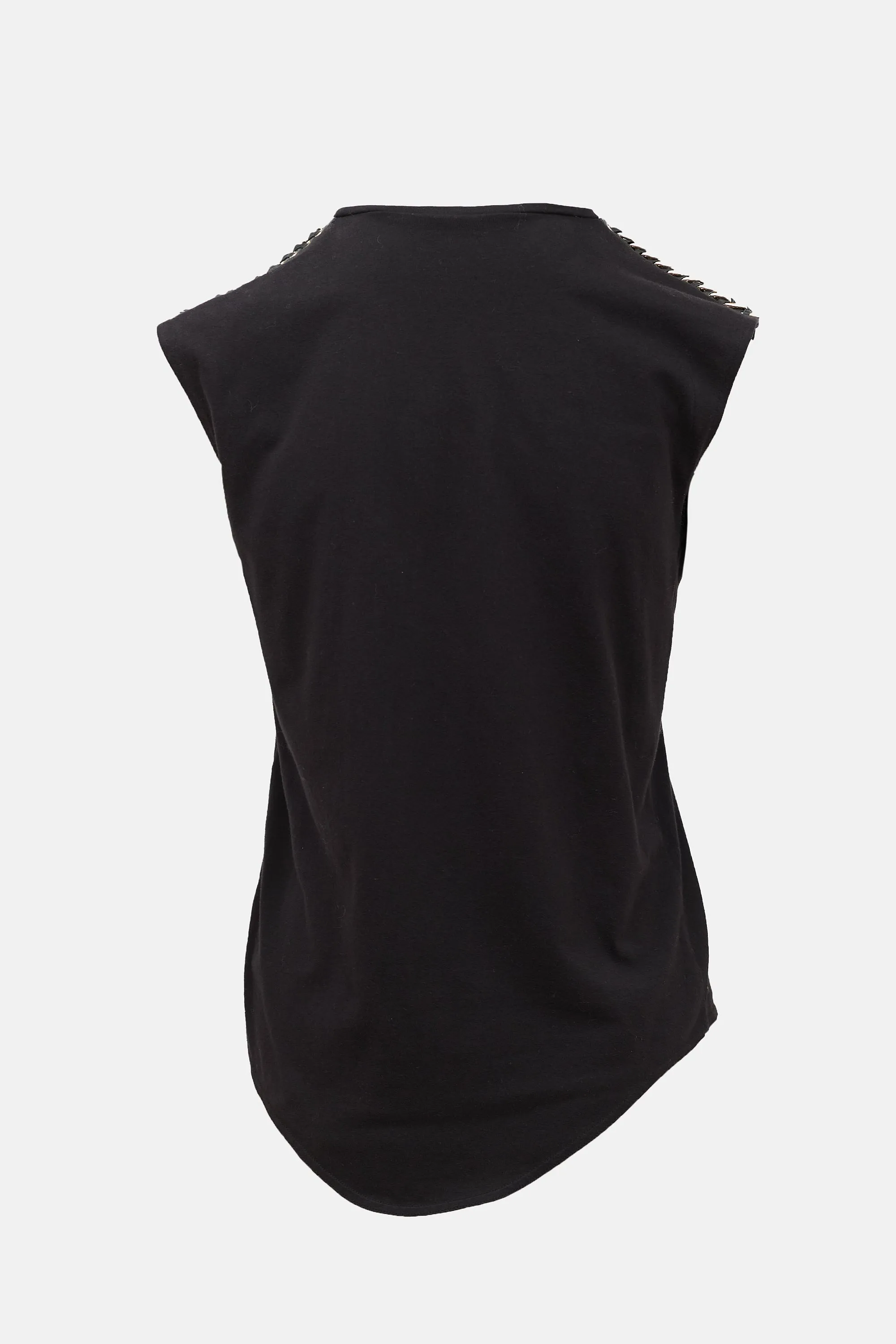 Leather & Chain Epaulette Tank Top sold by VSP Consignment product image thumbnail 3