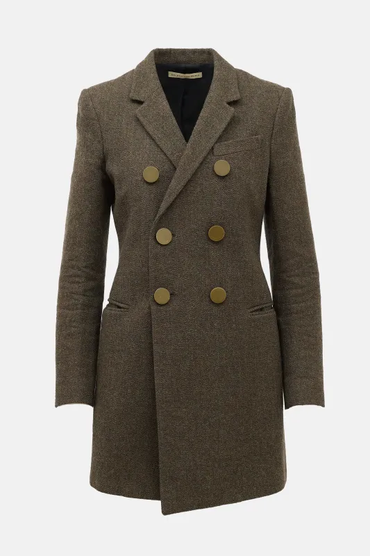 2011 Wool Double Breasted Coat made by Balenciaga