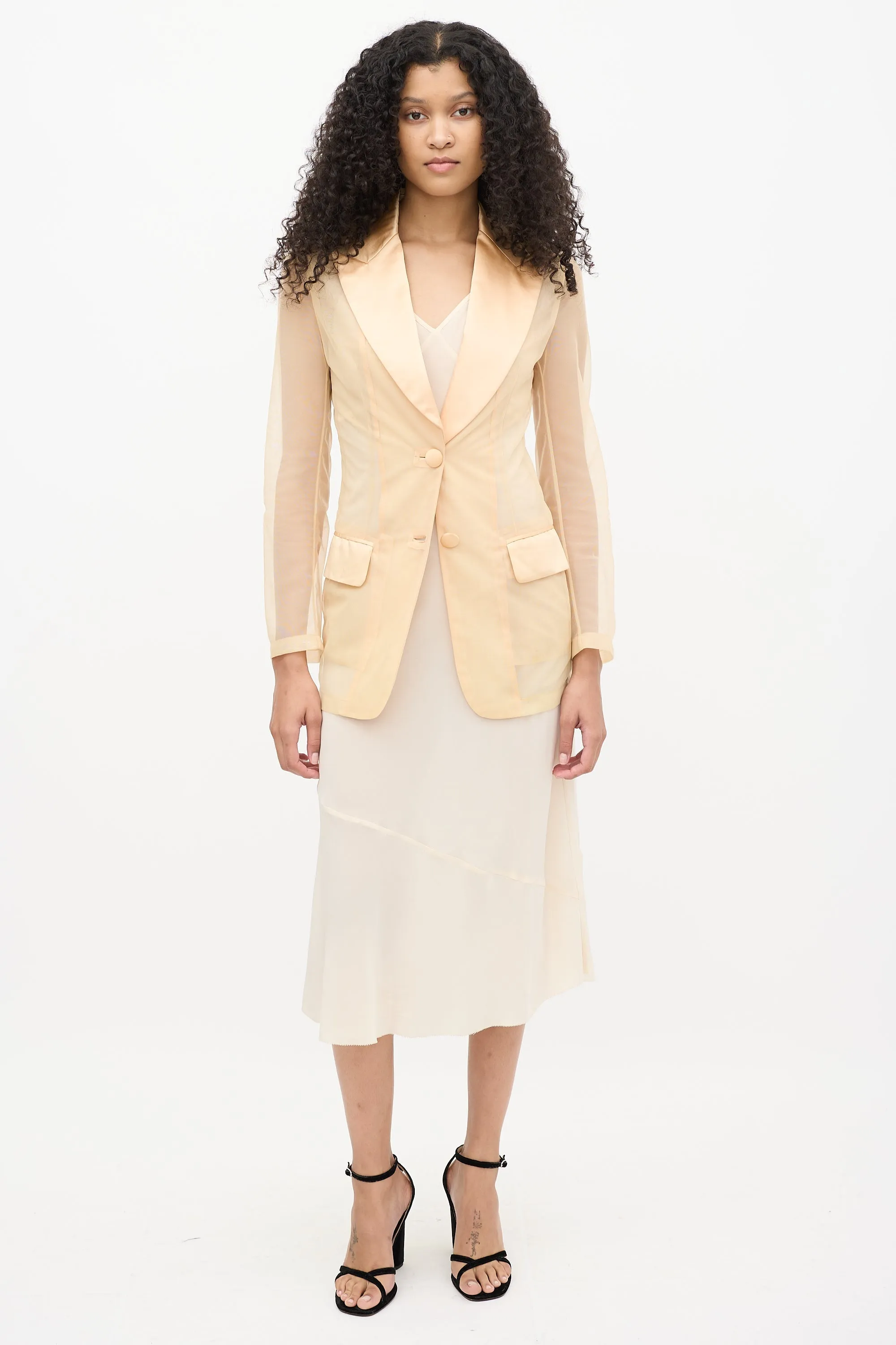 SS 1995 Mesh Peak Lapel Blazer sold by VSP Consignment product image thumbnail 3