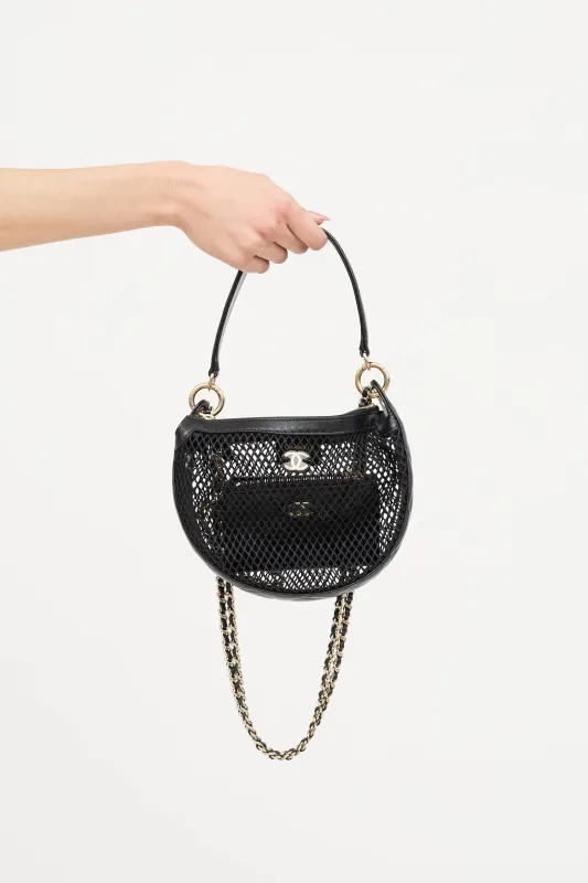2025 Mesh Leather Chain Bag made by Chanel