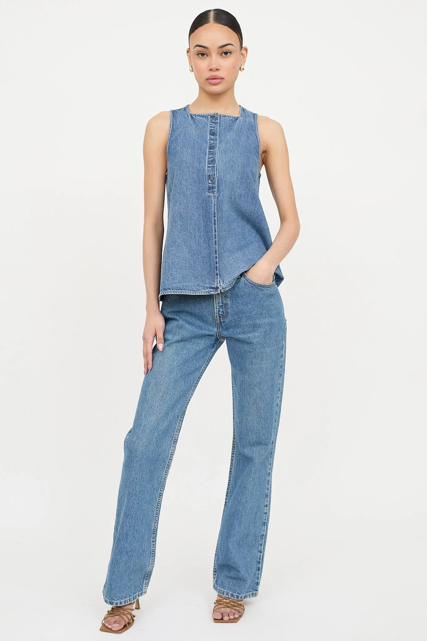 Button Sleeveless Vest sold by VSP Consignment product image thumbnail 2