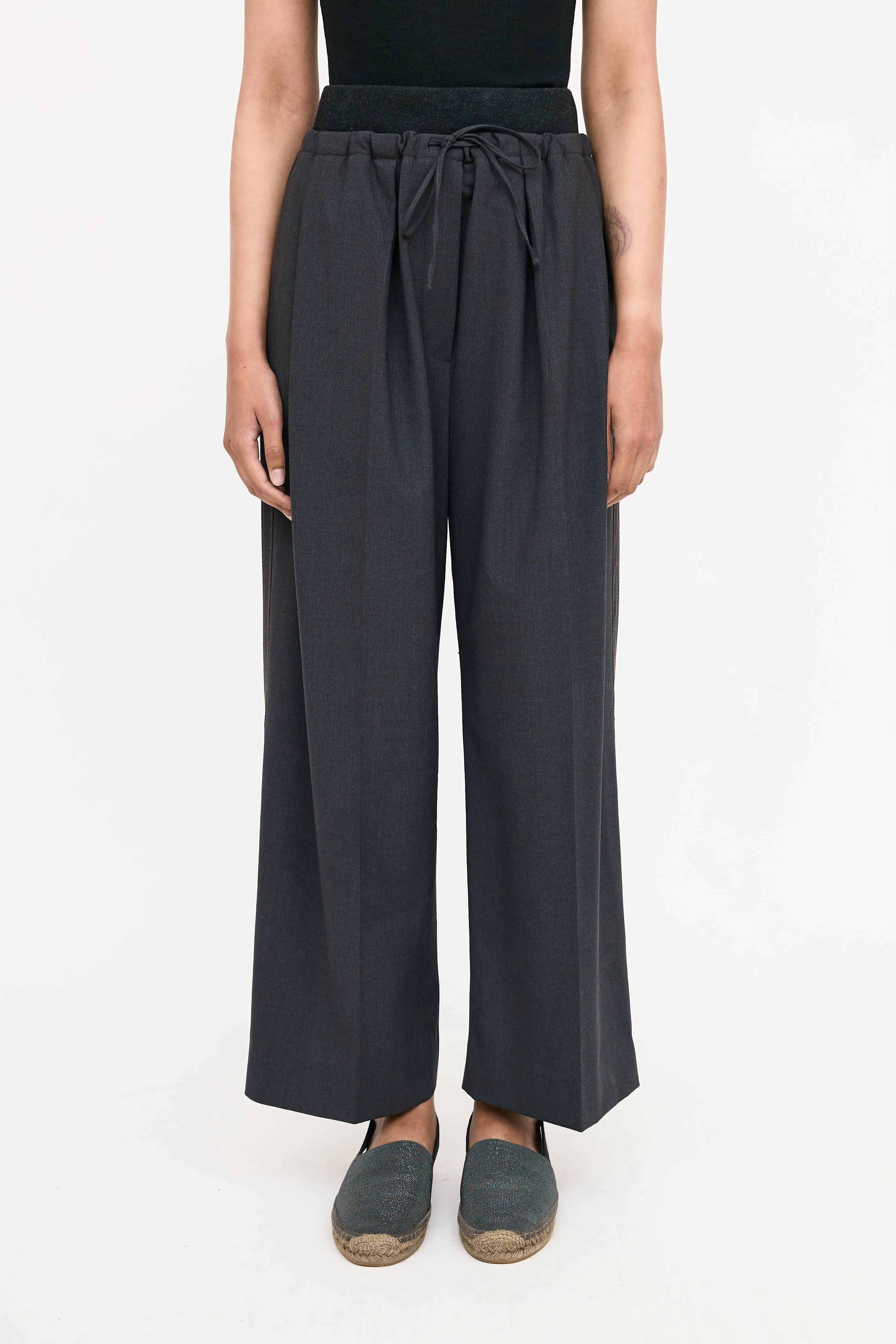 Wool Drawstring Wide Trouser sold by VSP Consignment
