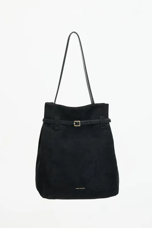 Suede Tote Du Jour Bag made by VSP Consignment