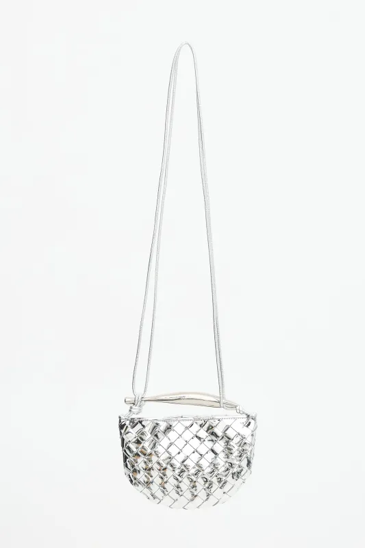 Metallic Patent Mini Sardine Bag made by Bottega Veneta