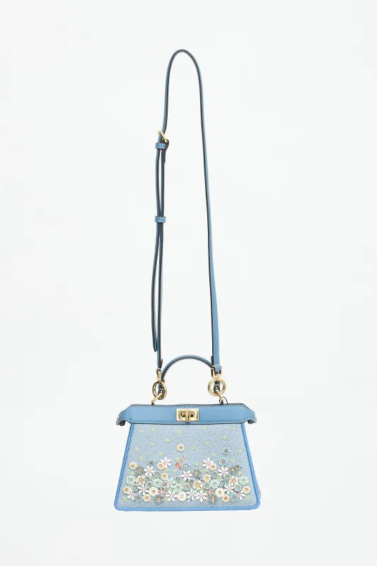 Denim Petite ISeeU Peekaboo Bag made by Fendi
