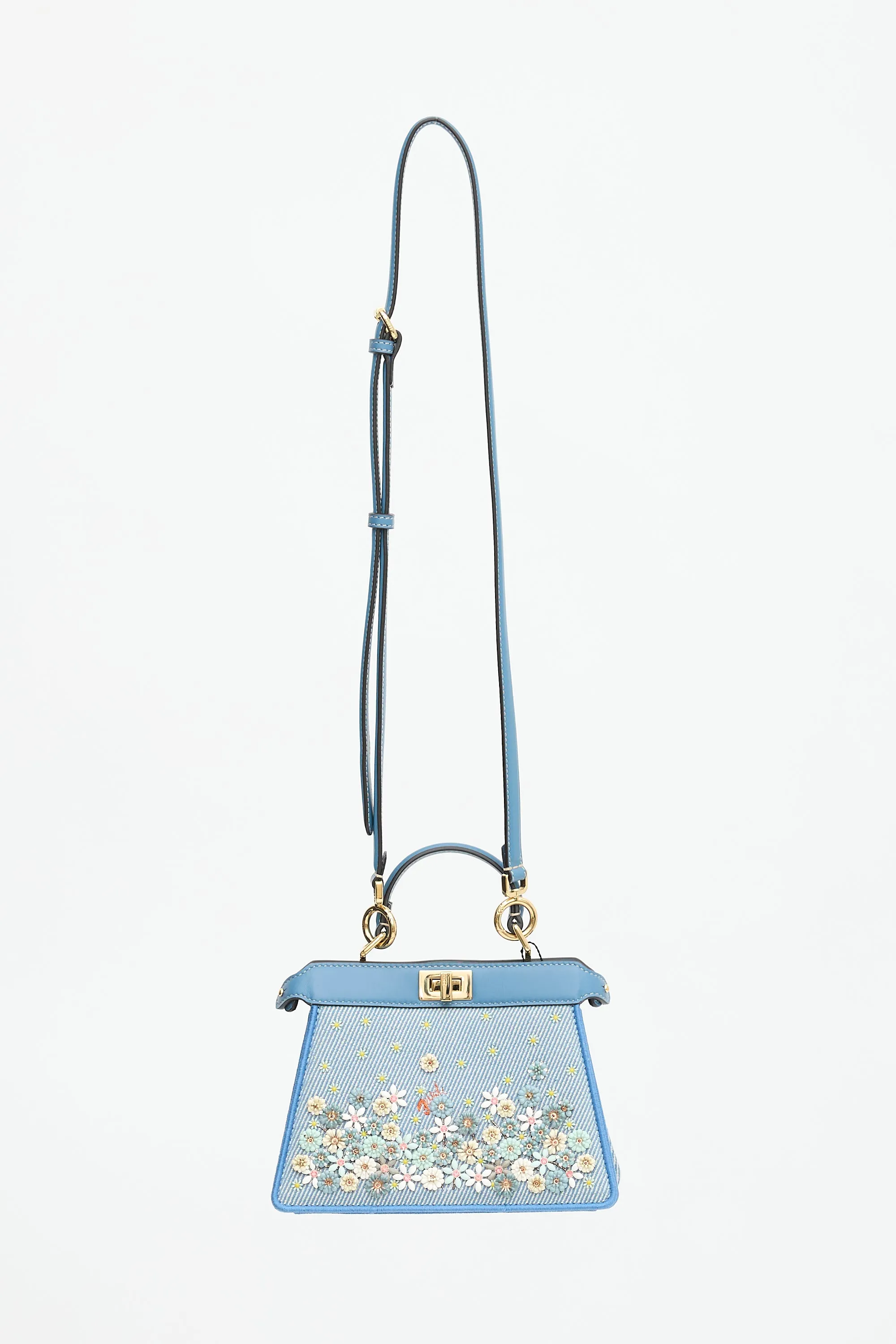 Denim Petite ISeeU Peekaboo Bag sold by VSP Consignment