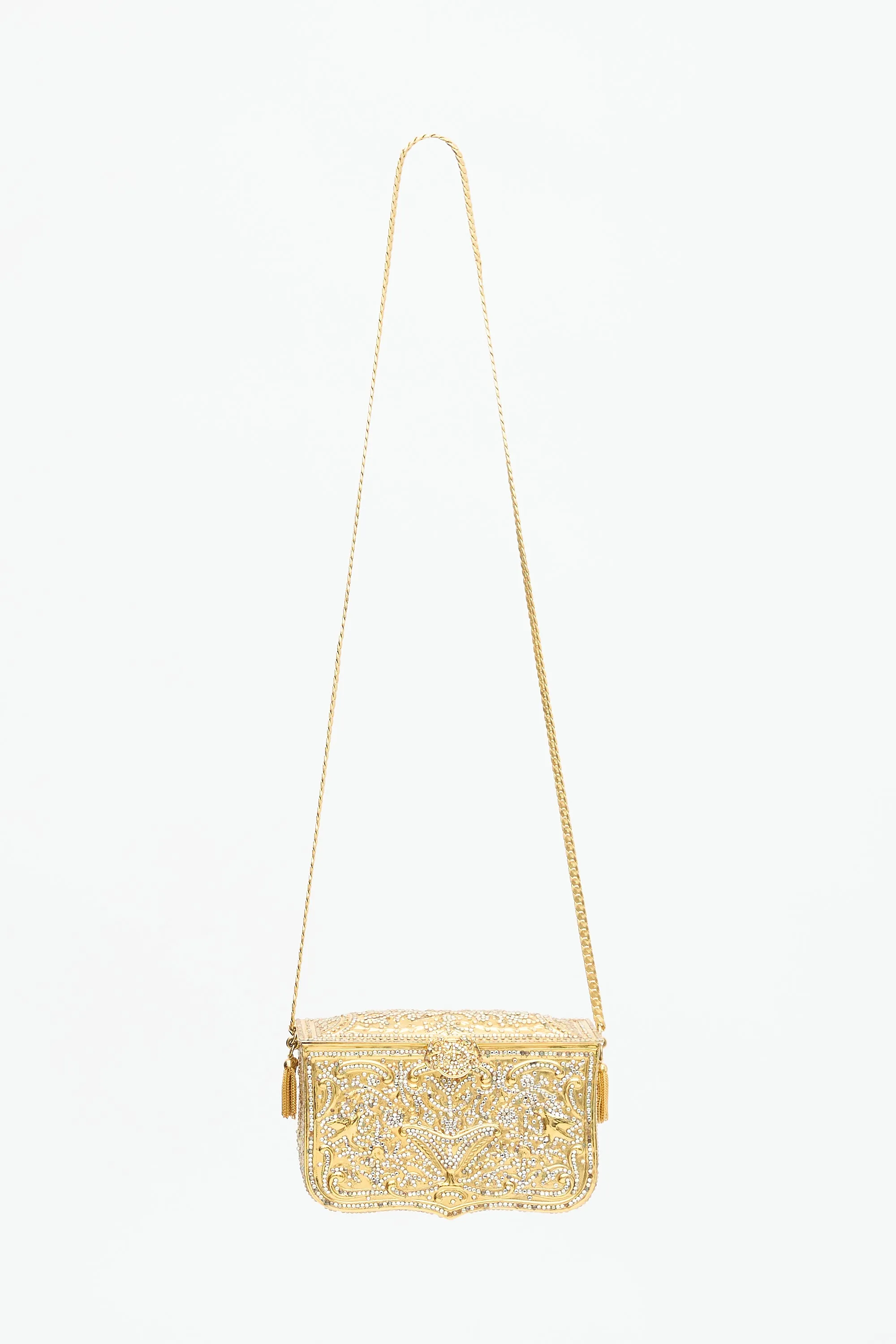 Vintage Crystal Minaudière Box Bag sold by VSP Consignment