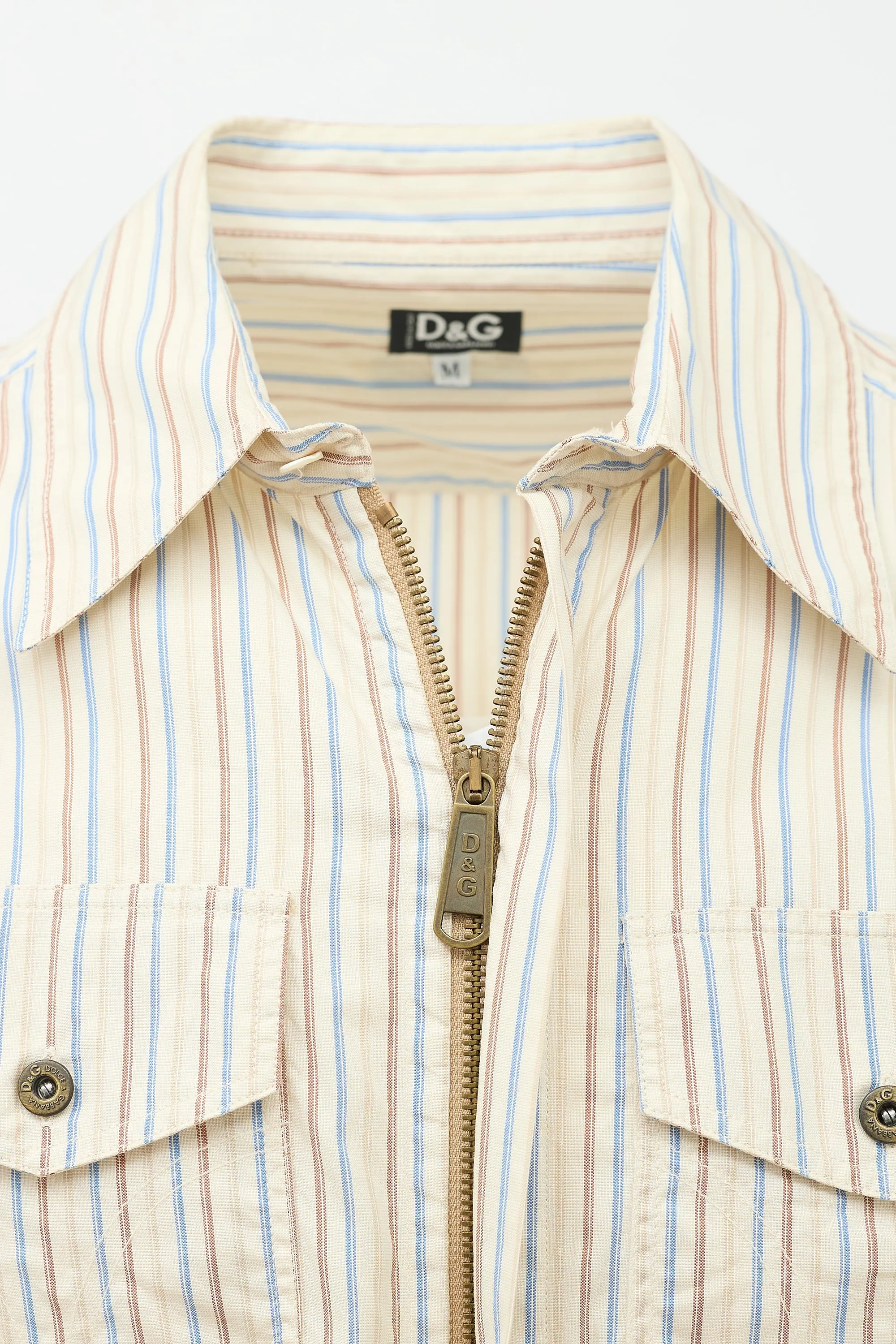 Vintage Zip Front Striped Shirt sold by VSP Consignment product image thumbnail 5