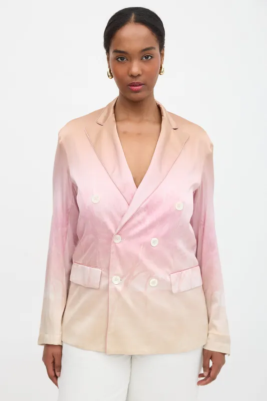 Silk Printed Adastrgum Blazer made by VSP Consignment