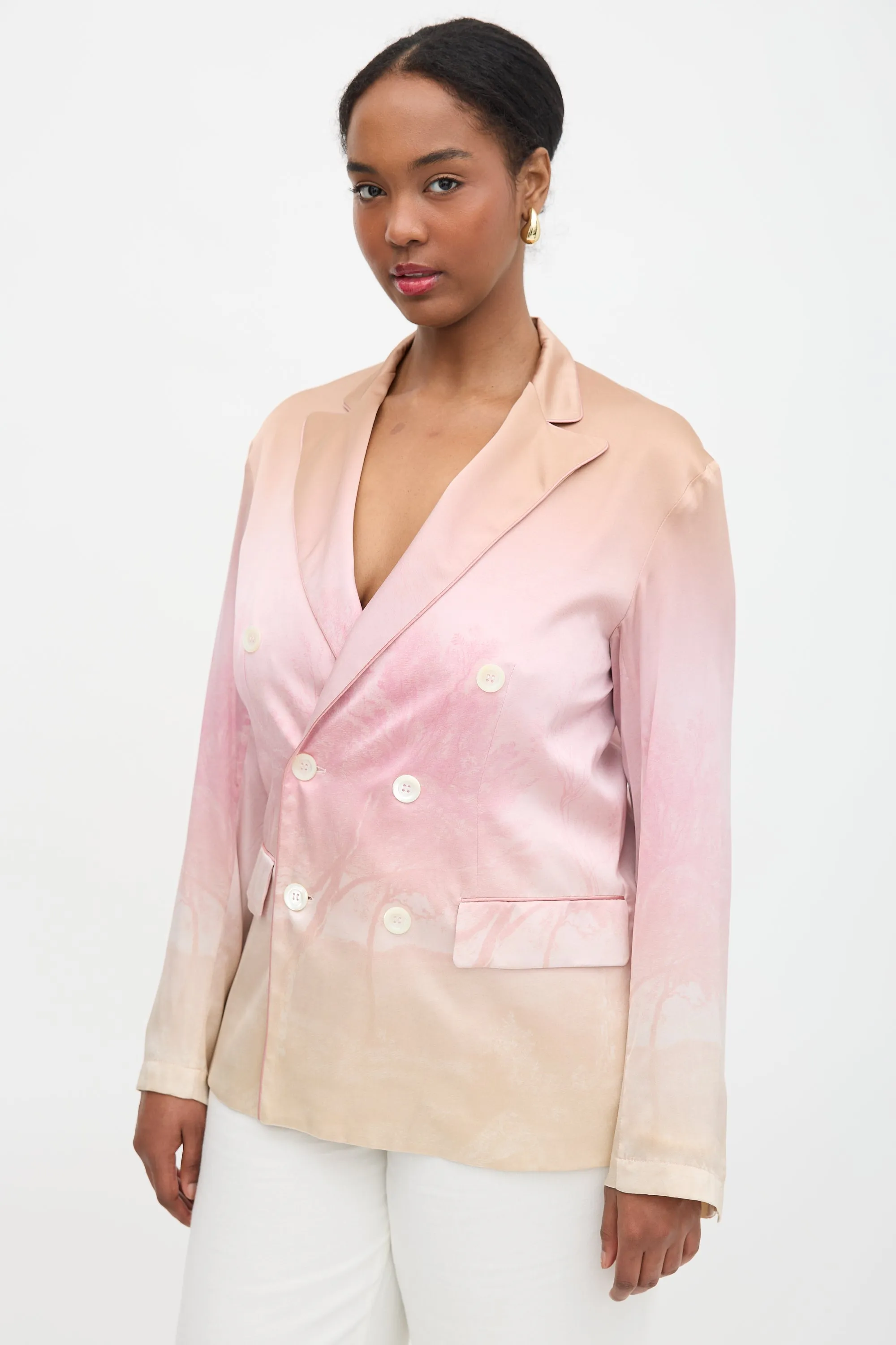 Silk Printed Adastrgum Blazer sold by VSP Consignment product image thumbnail 3