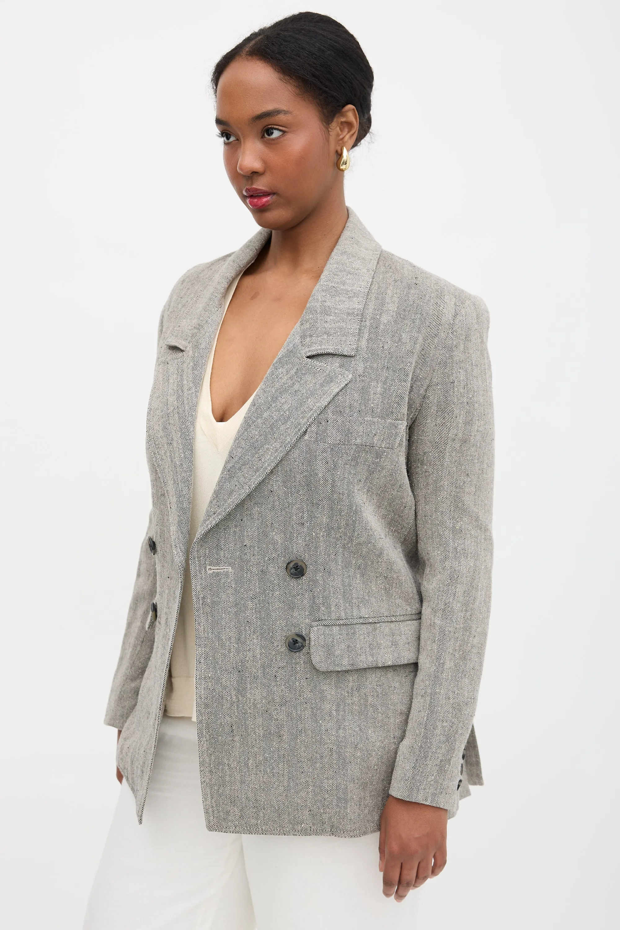 Herringbone Oversized Blazer sold by VSP Consignment product image thumbnail 3