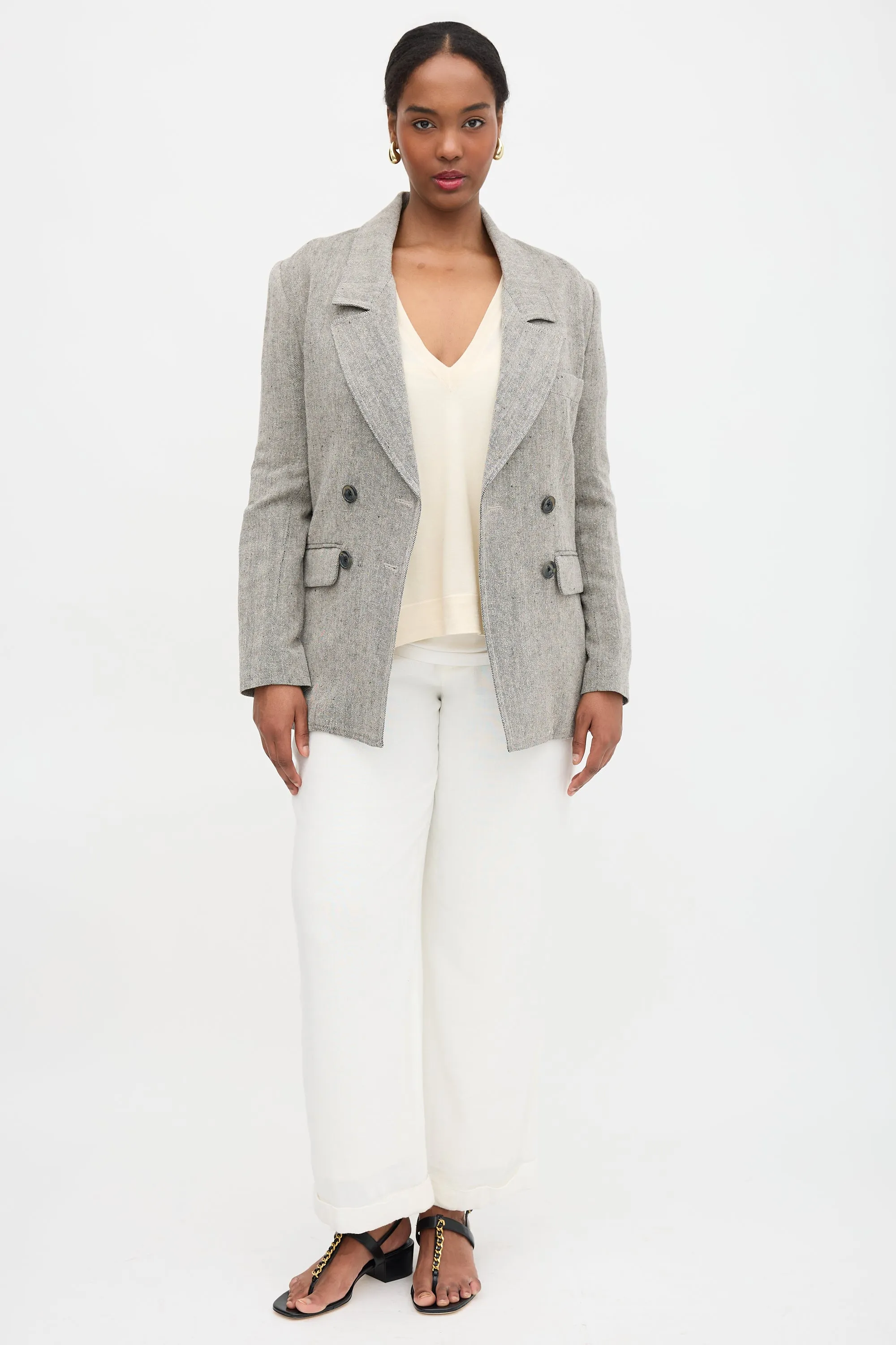 Herringbone Oversized Blazer sold by VSP Consignment product image thumbnail 2
