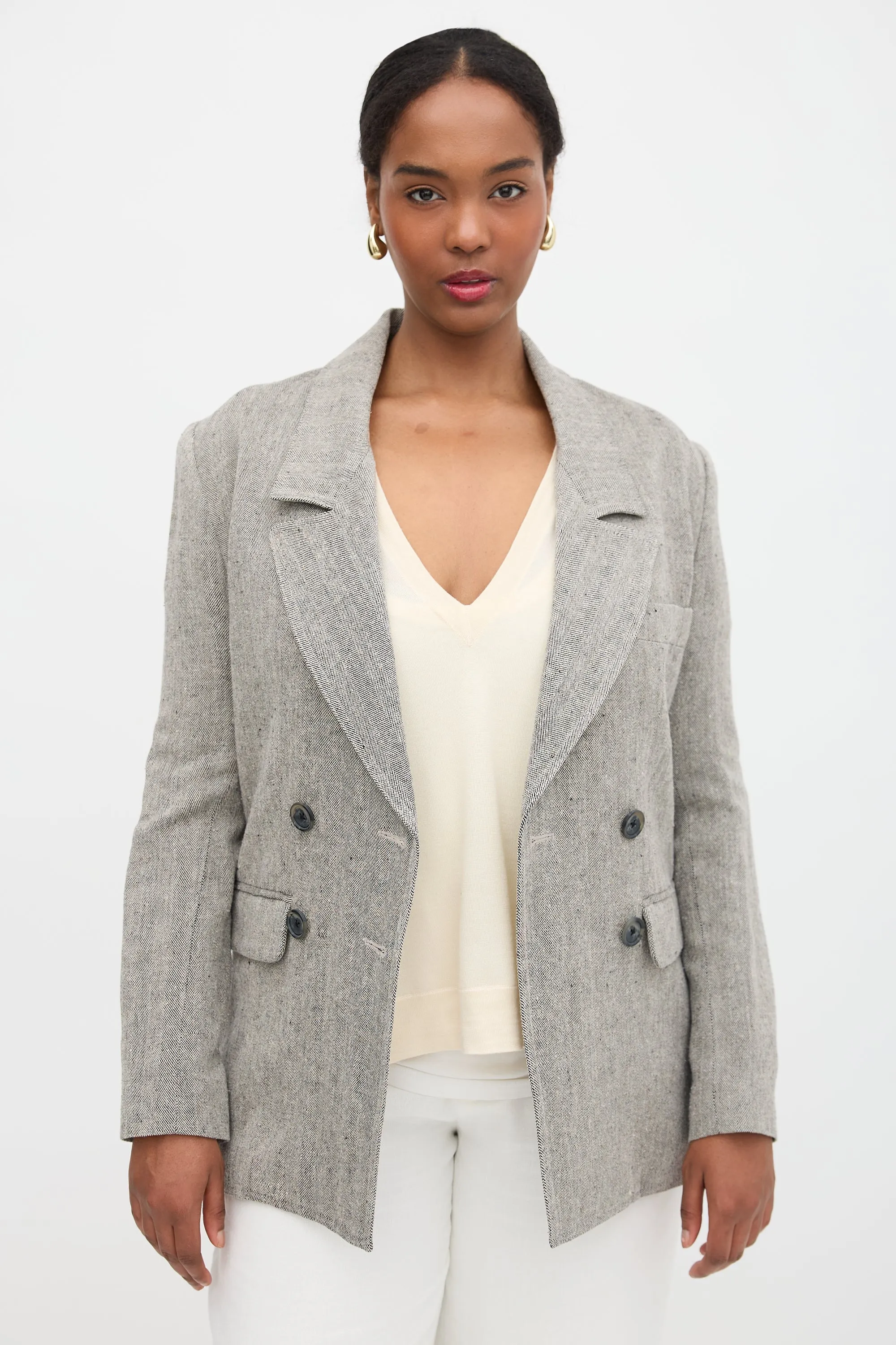 Herringbone Oversized Blazer sold by VSP Consignment