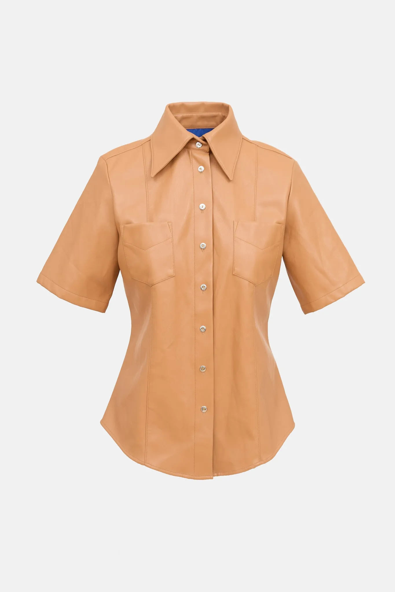 Faux Leather Shirt sold by VSP Consignment