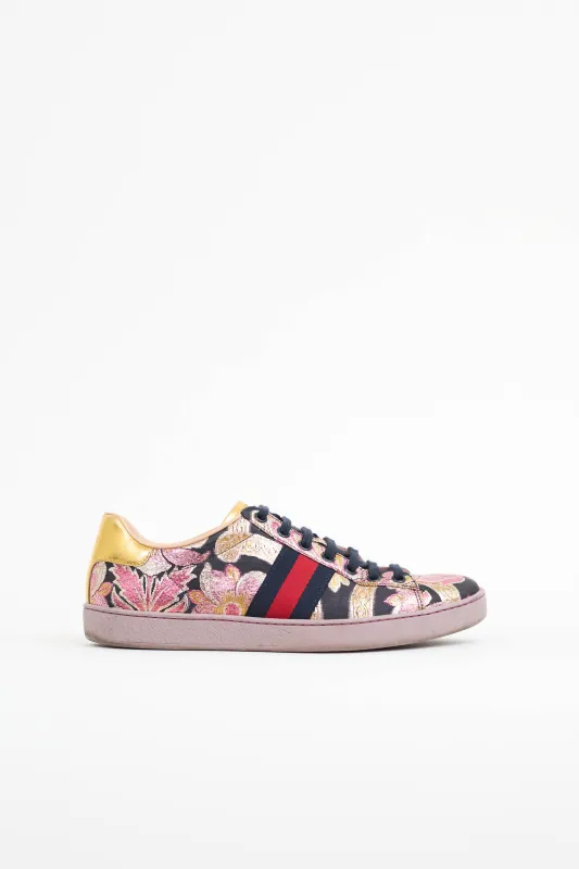 Floral Ace Sneaker made by Gucci