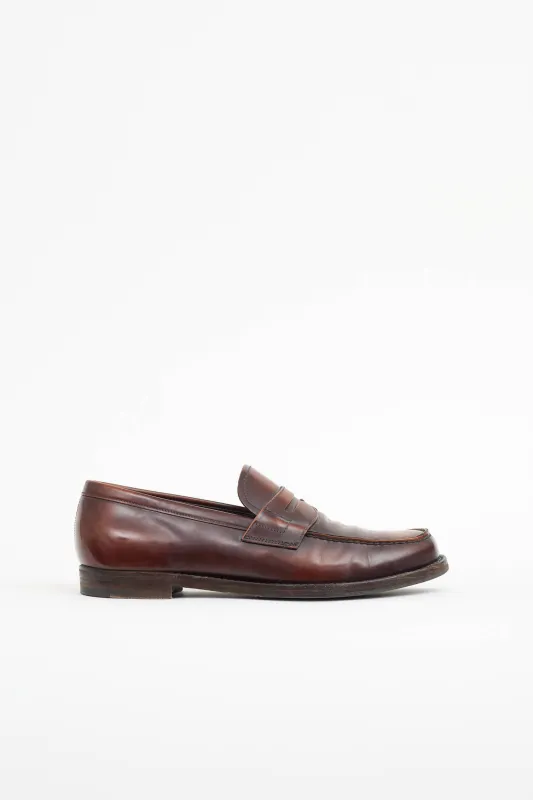 Leather Penny Loafer made by Prada