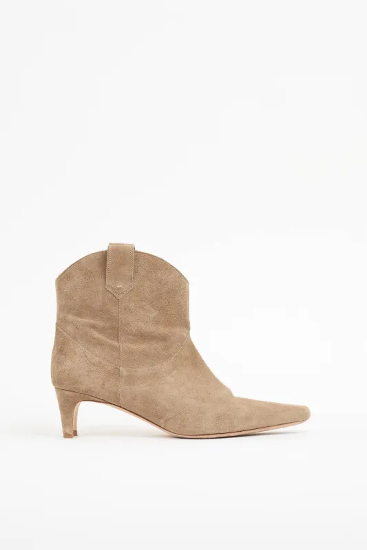 Suede Wally Western Ankle Boot made by STAUD