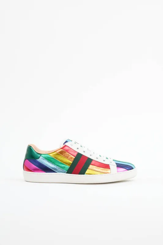 Metallic Ace Sneaker made by Gucci