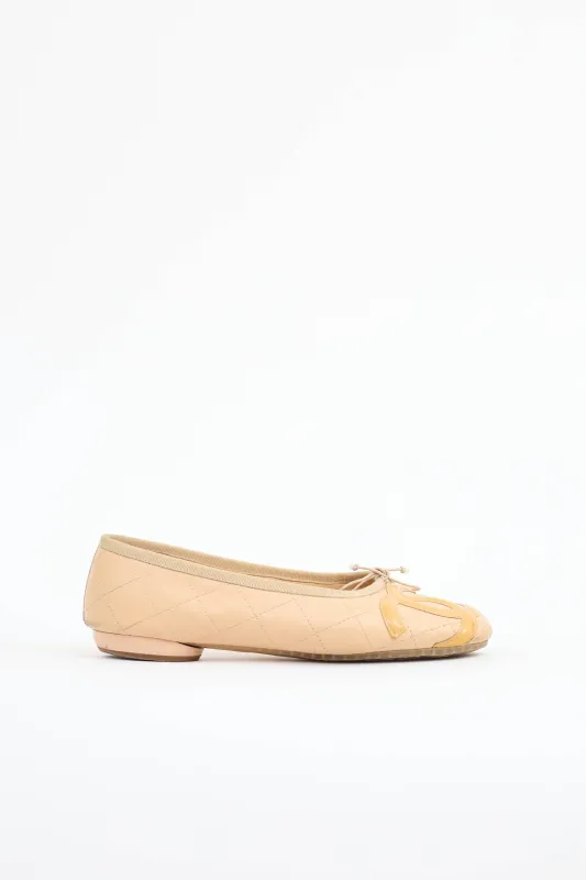 Cambon Quilted Ballet Flat made by Chanel