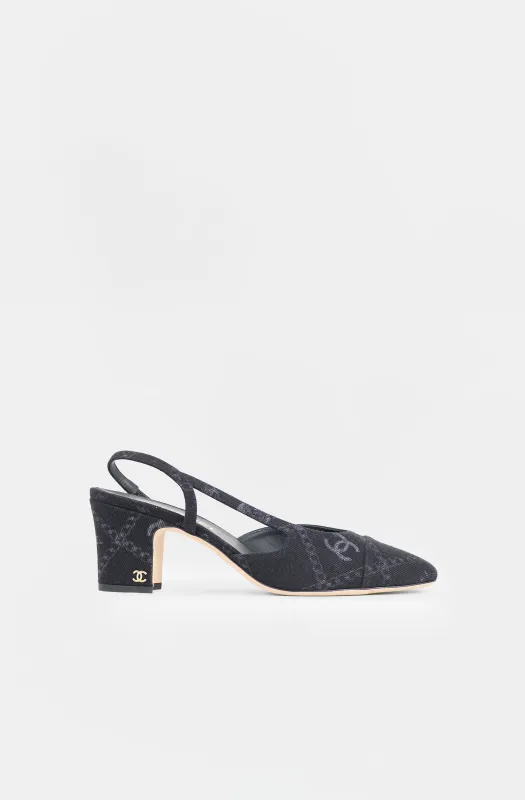 Denim CC Printed Pump made by Chanel