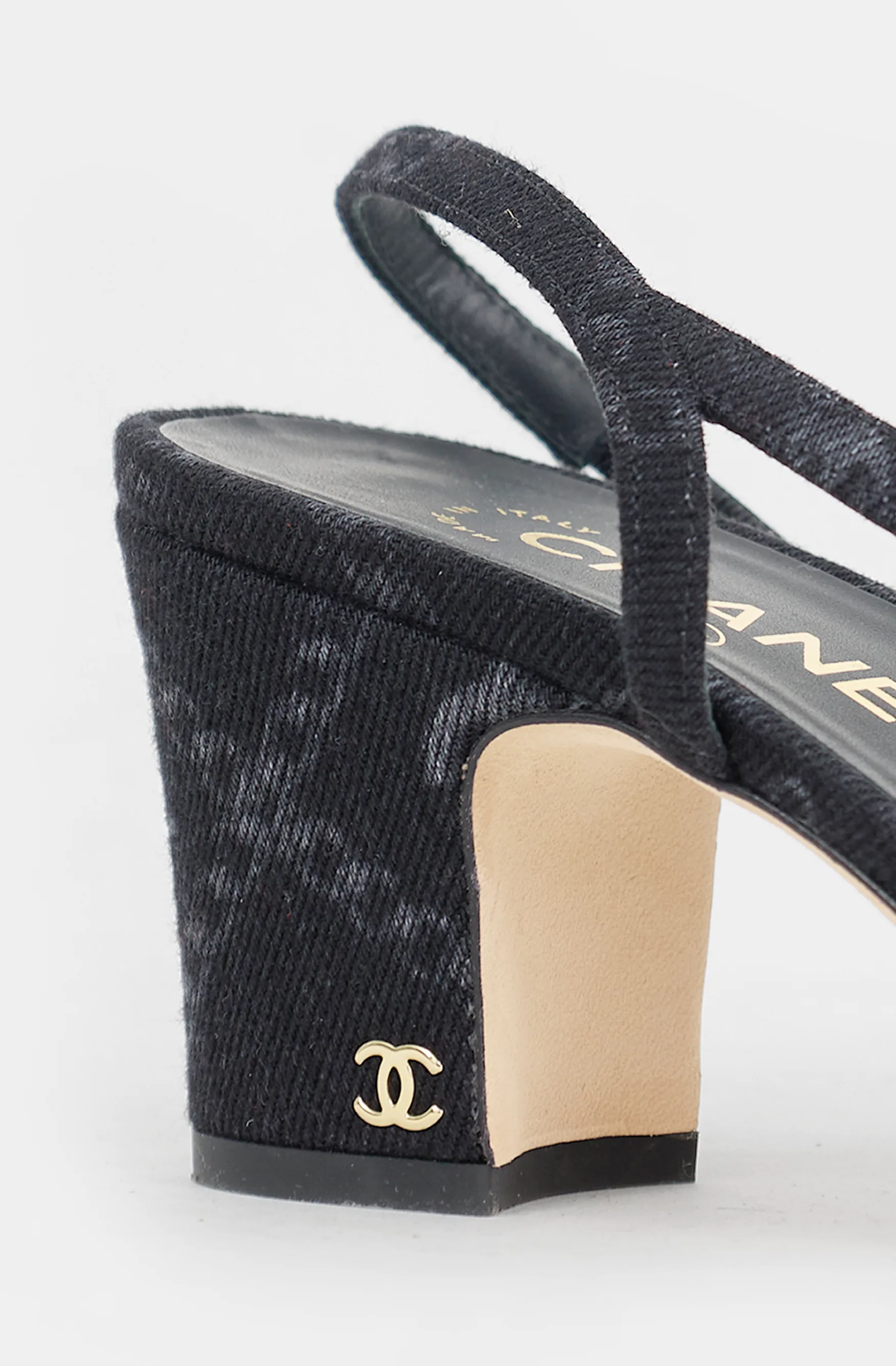 Denim CC Printed Pump sold by VSP Consignment product image thumbnail 2