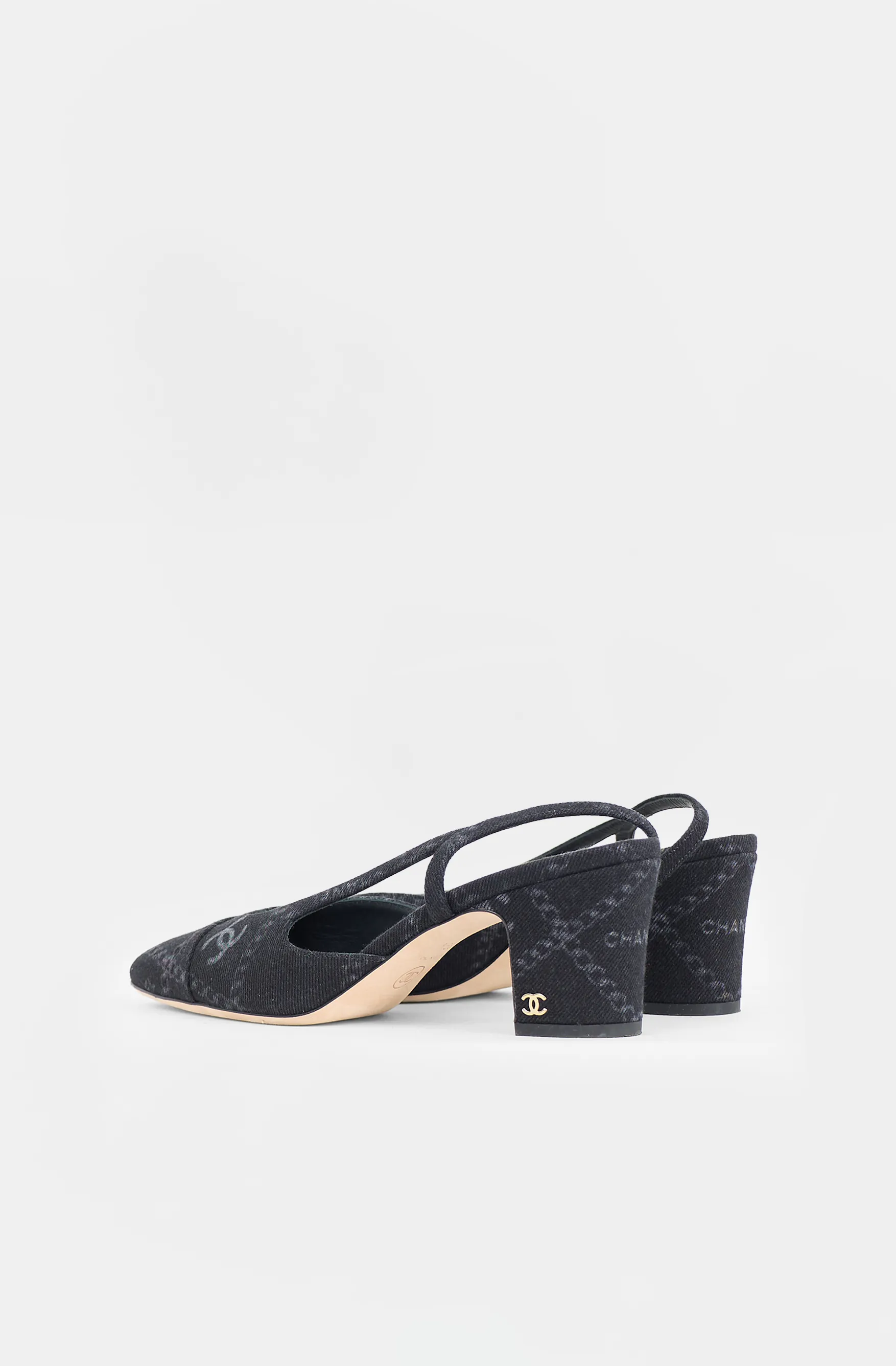 Denim CC Printed Pump sold by VSP Consignment product image thumbnail 5