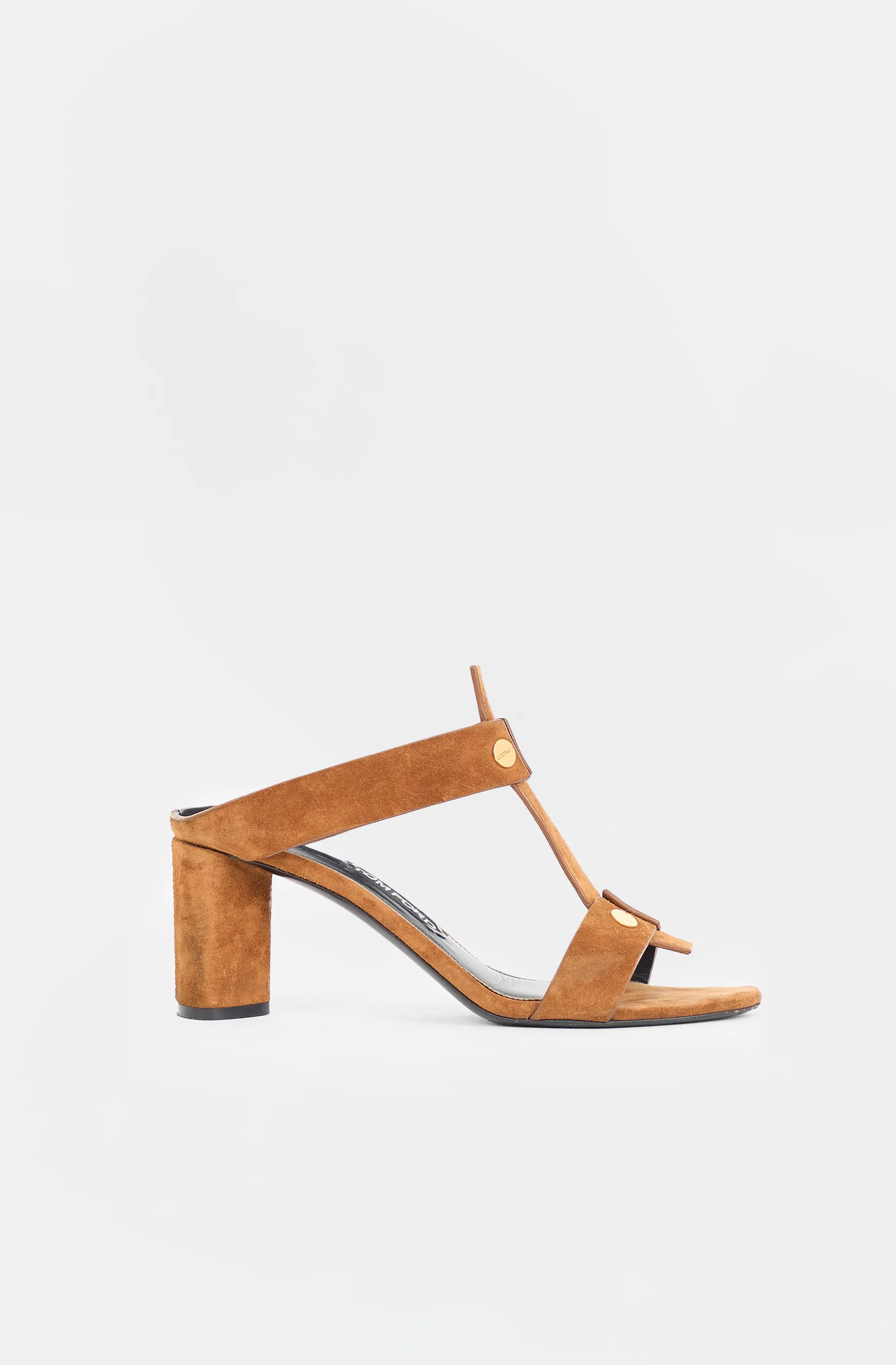 Suede T-Strap Sandal sold by VSP Consignment