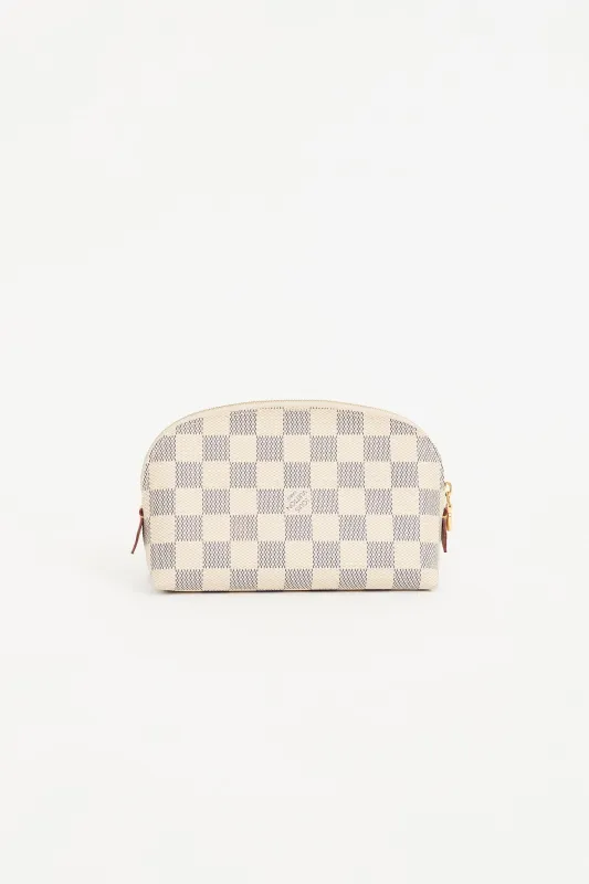 Damier Azur Cosmetic Pouch made by Louis Vuitton