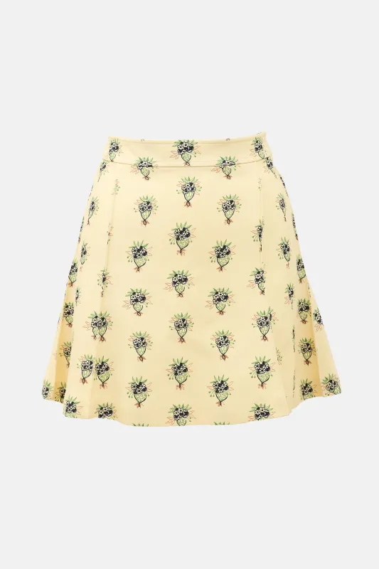 Crepe Floral Mini Skirt made by Chloe