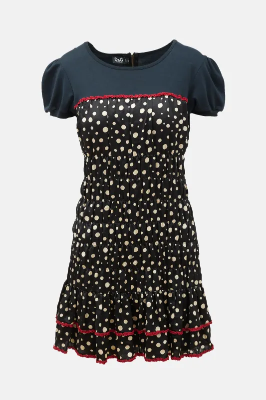 D&G Polka Dot Panelled Dress made by Dolce & Gabanna