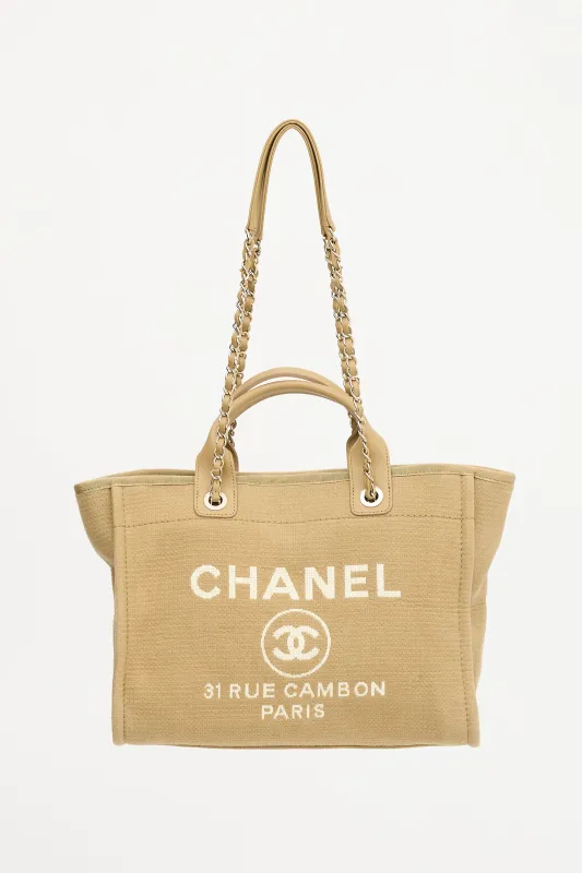 Canvas Large Deauville Tote Bag made by Chanel