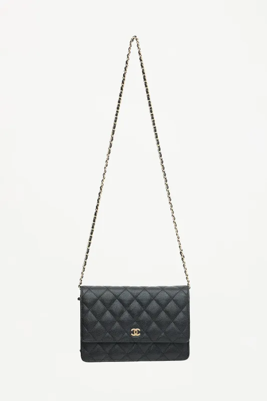 2012 Quilted Caviar Wallet On Chain Bag made by Chanel