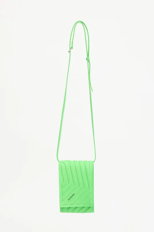 Leather Car Phone Holder Bag made by Balenciaga