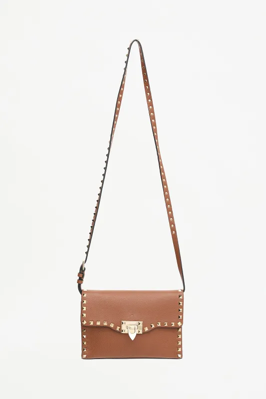 Leather Rockstud Small Crossbody Bag made by Valentino