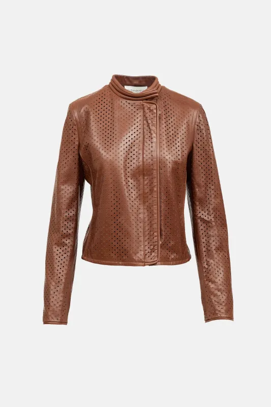 Perforated Leather Jacket made by Yves Saint Laurent