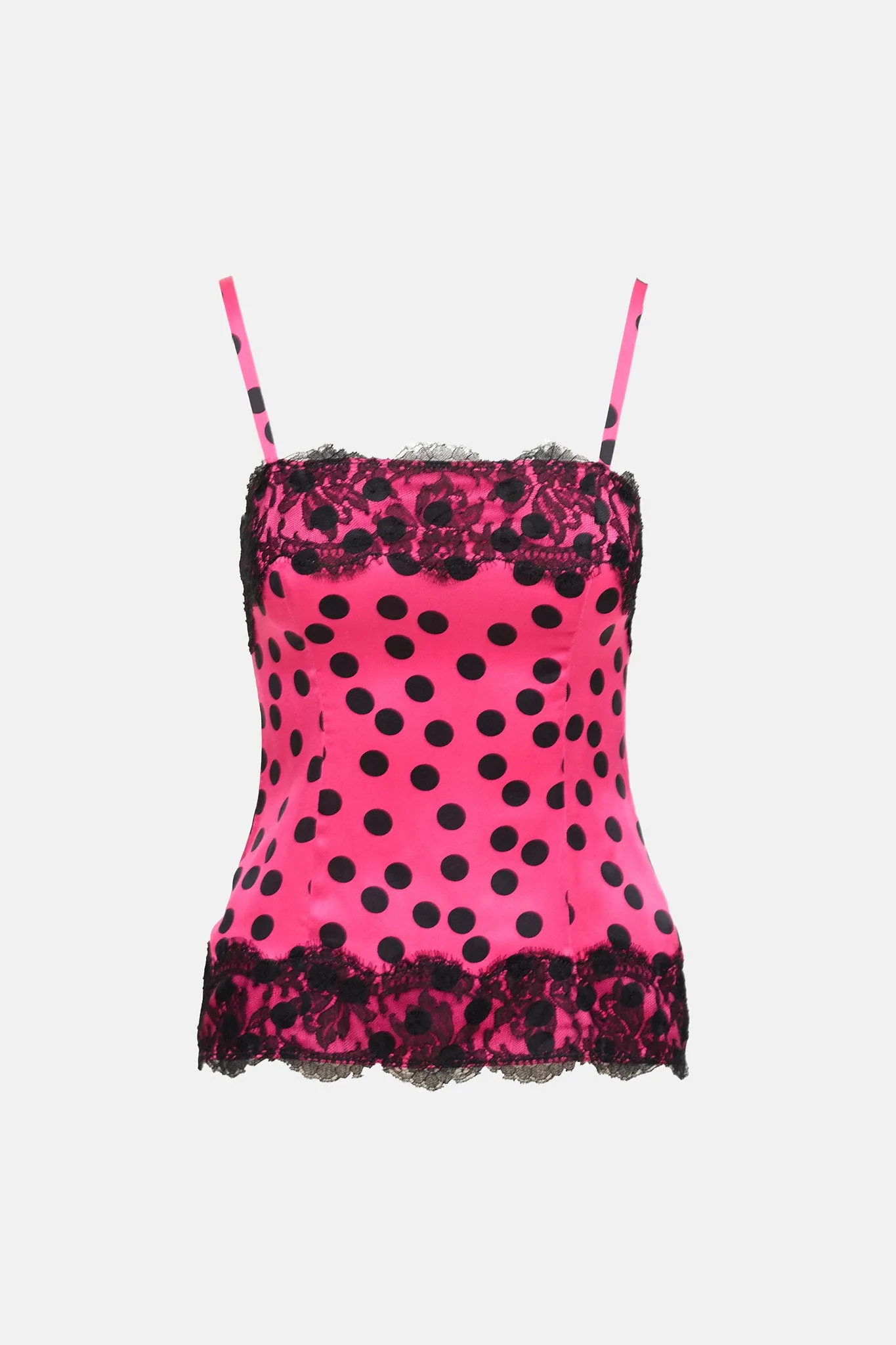 Silk Lace Polka Dot Tank Top sold by VSP Consignment