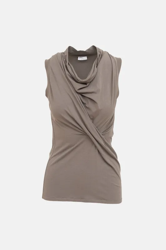 Draped Sleeveless Top made by Brunello Cucinelli