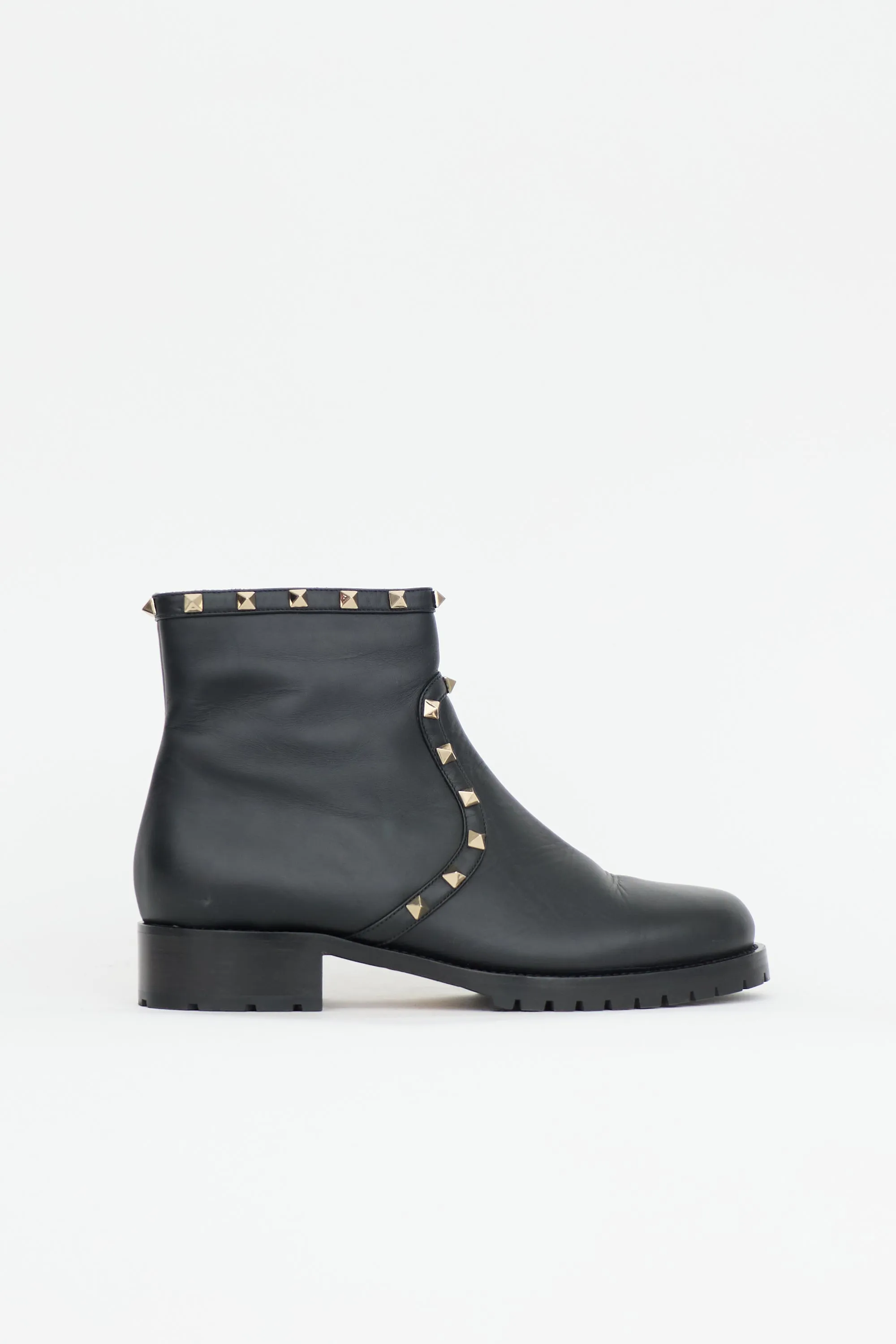 Leather Rockstud Boot sold by VSP Consignment