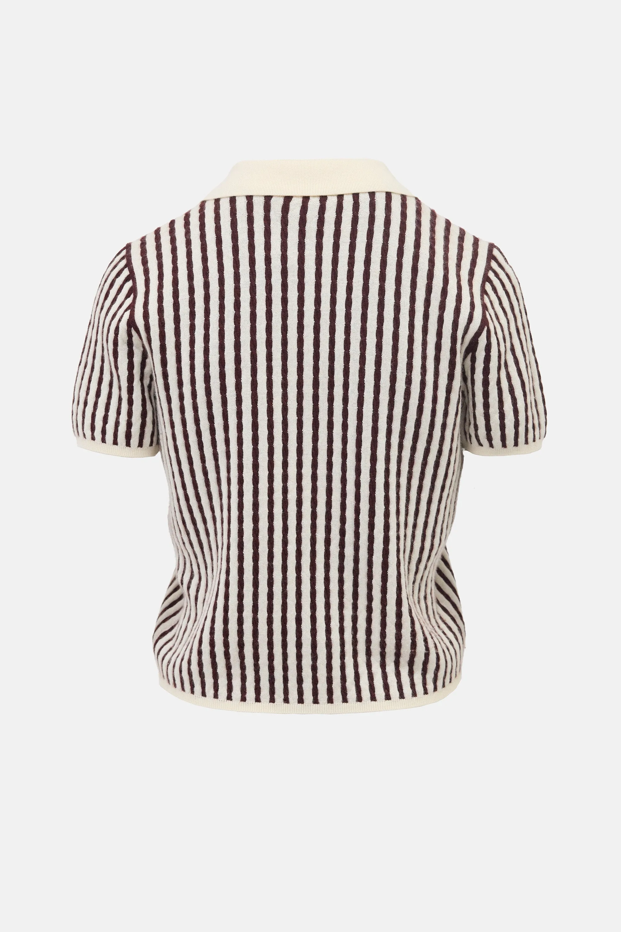Cashmere & Silk Striped Polo sold by VSP Consignment product image thumbnail 2