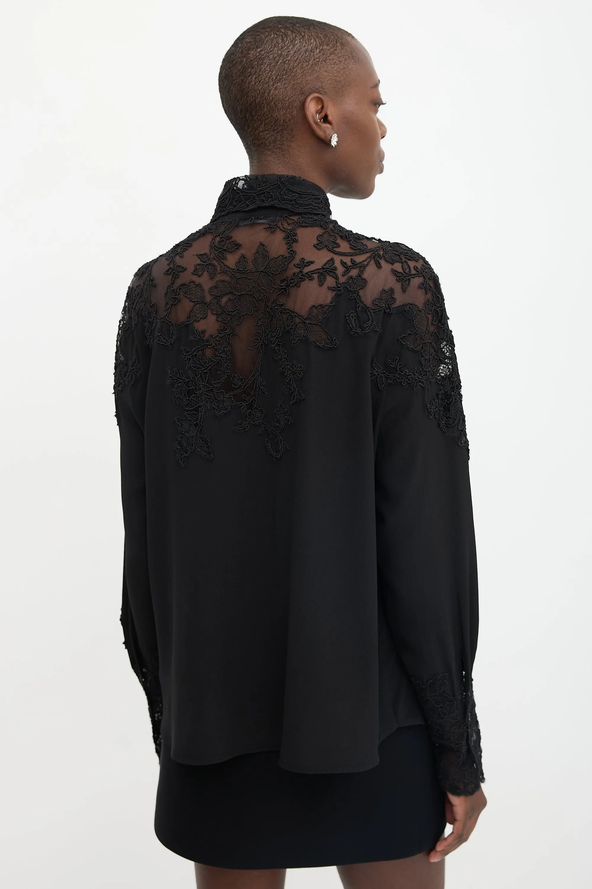 Lace Panel Shirt sold by VSP Consignment product image thumbnail 4